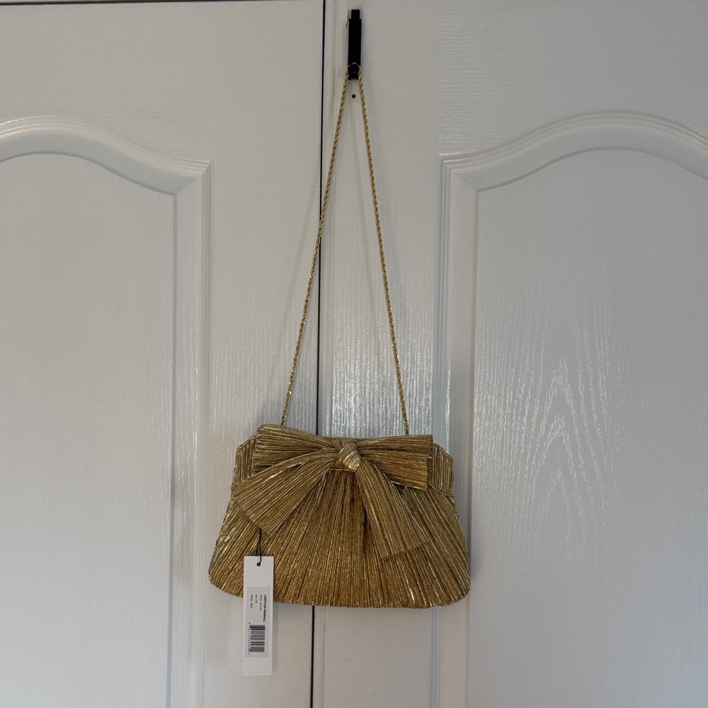 Loeffler Randall Rayne Elegant Gold Evening Clutch